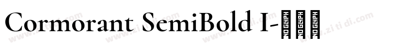 Cormorant SemiBold I字体转换 Cormorant SemiBold I字体转换